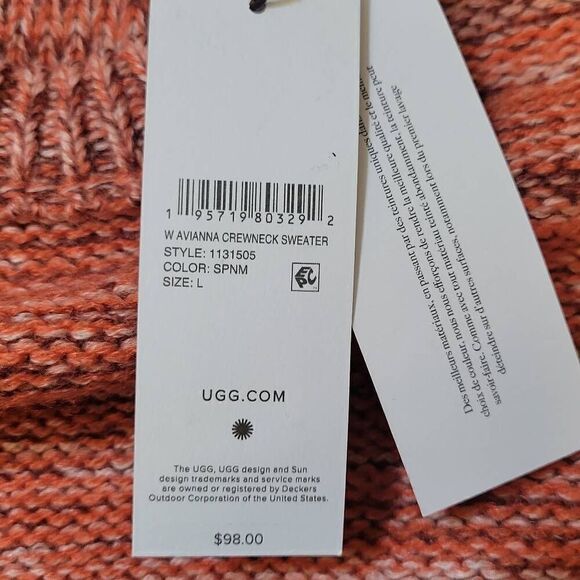 UGG Women's Avianna Crewneck Sweater Wool Blend Size L - Picture 11 of 16